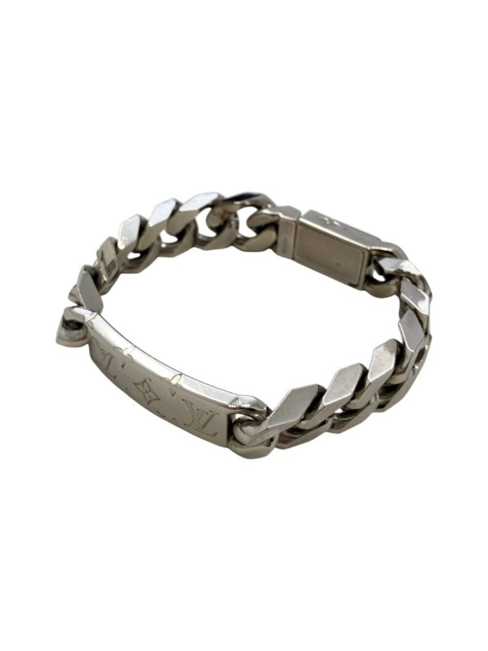 Louis Vuitton Bracelet LV Signature Chain Monogram Silver Colored